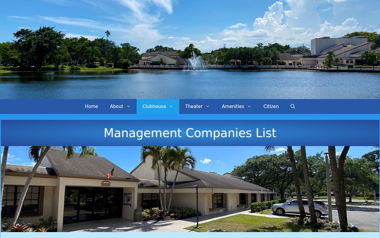 Township Coconut Creek association management directory for community contacts